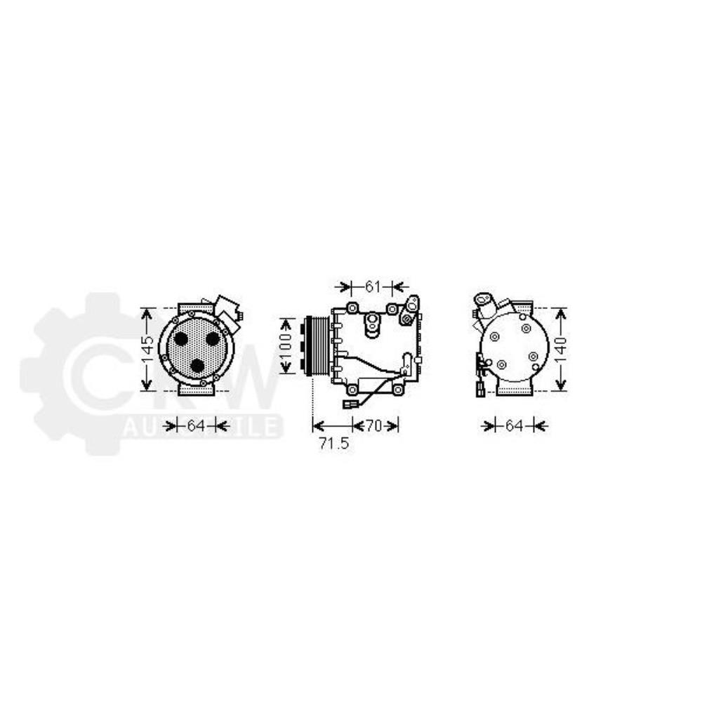 Kompressor Klimaanlage für Honda Civic VIII Hatchback FN FK