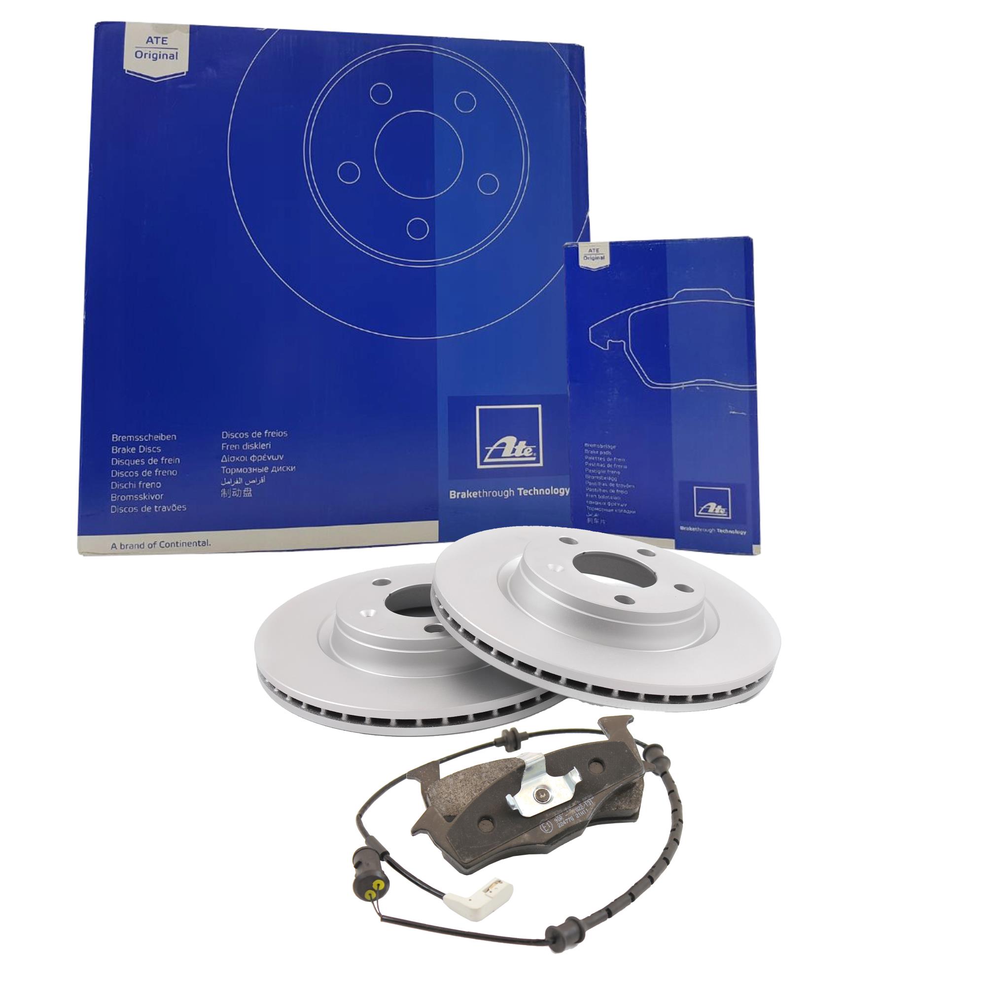 ATE Satz Bremsen Bremsscheiben + Bremsbeläge vorne für Peugeot 406 8B 8E/F