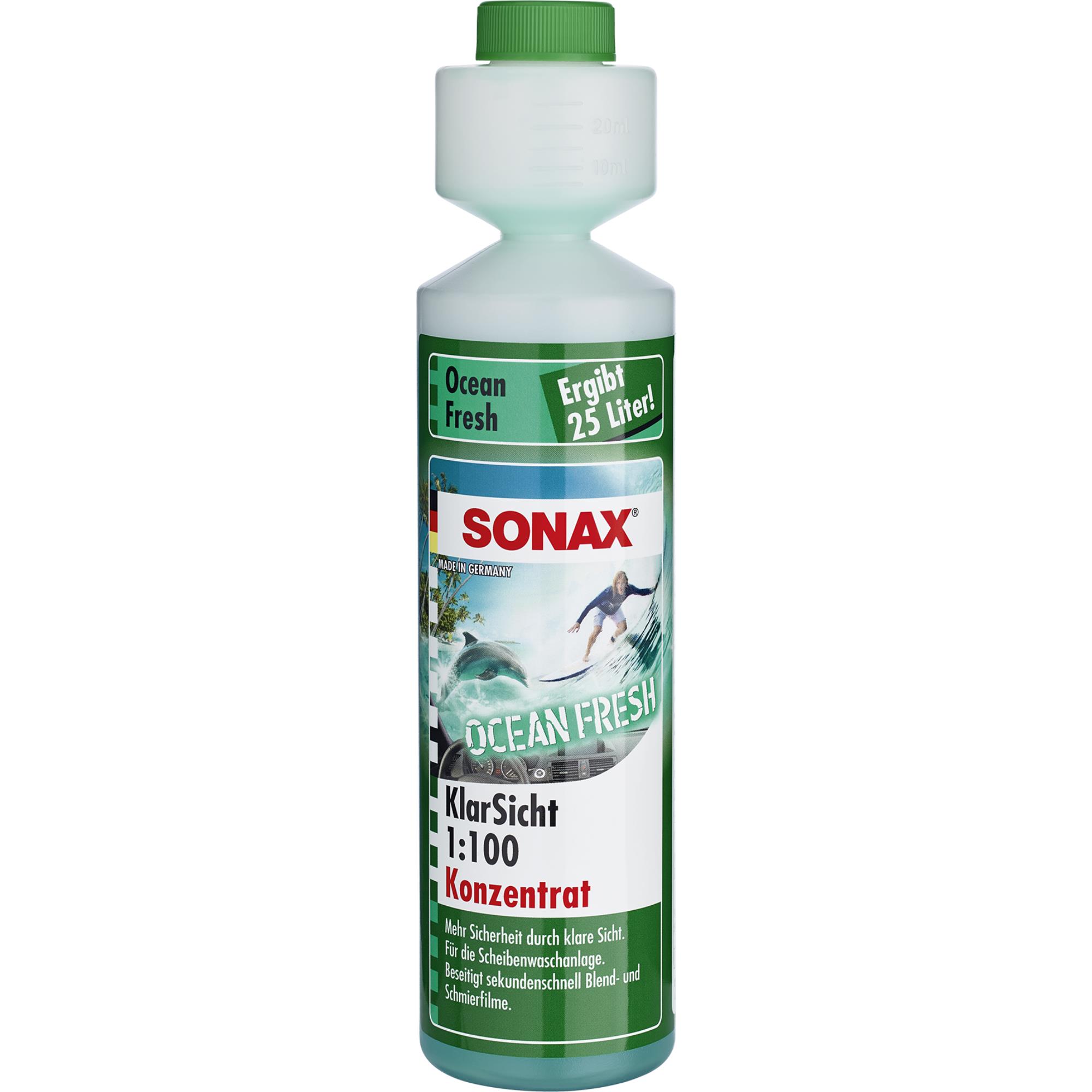 SONAX KlarSicht 1:100 Konzentrat Ocean-fresh Scheibenreiniger 250 ml