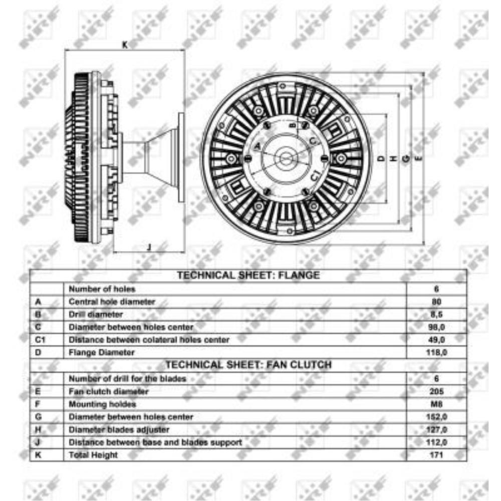 Kupplung Kühlerlüfter für Fiat Tempra S.W. 1.8 i.e Punto Subaru Justy I
