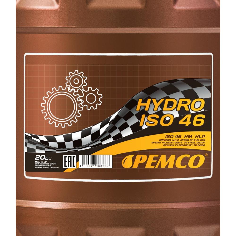 PEMCO 20 Liter Hydro ISO 46 Hydrauliköl DIN 51524-2 AFNOR (FRANCE) NF E 48-603