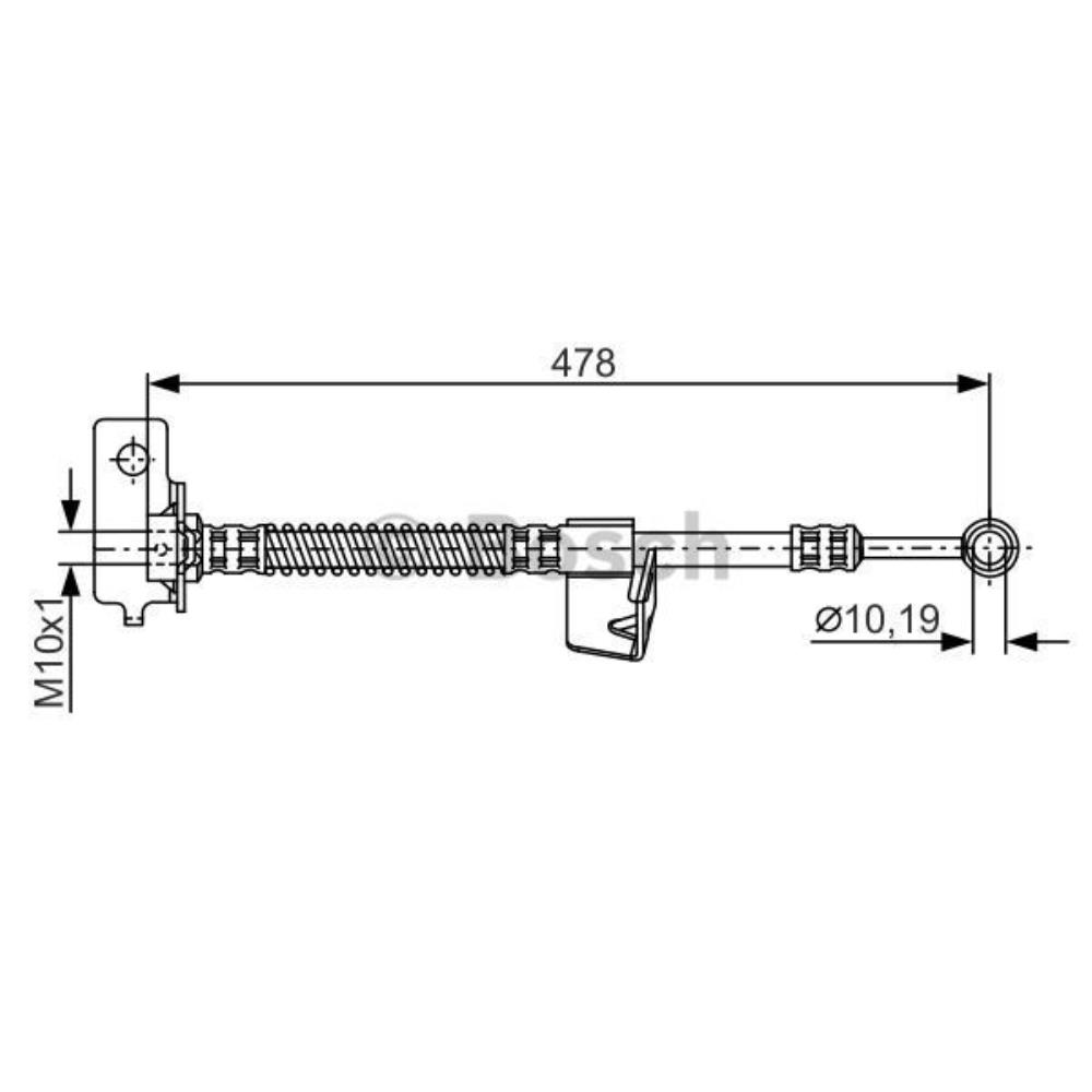 Bremsschlauch 1 987 481 169 Vorderachse links für Hyundai Getz TB