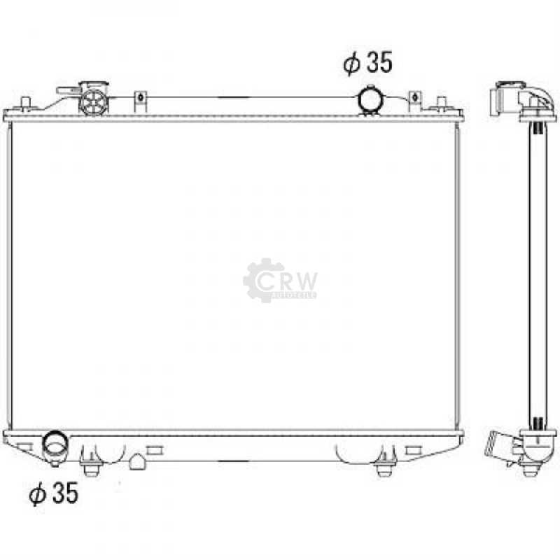 Kühler Wasserkühler Motorkühler Aluminium für Mazda B-Serie UN 2.5 D 4WD
