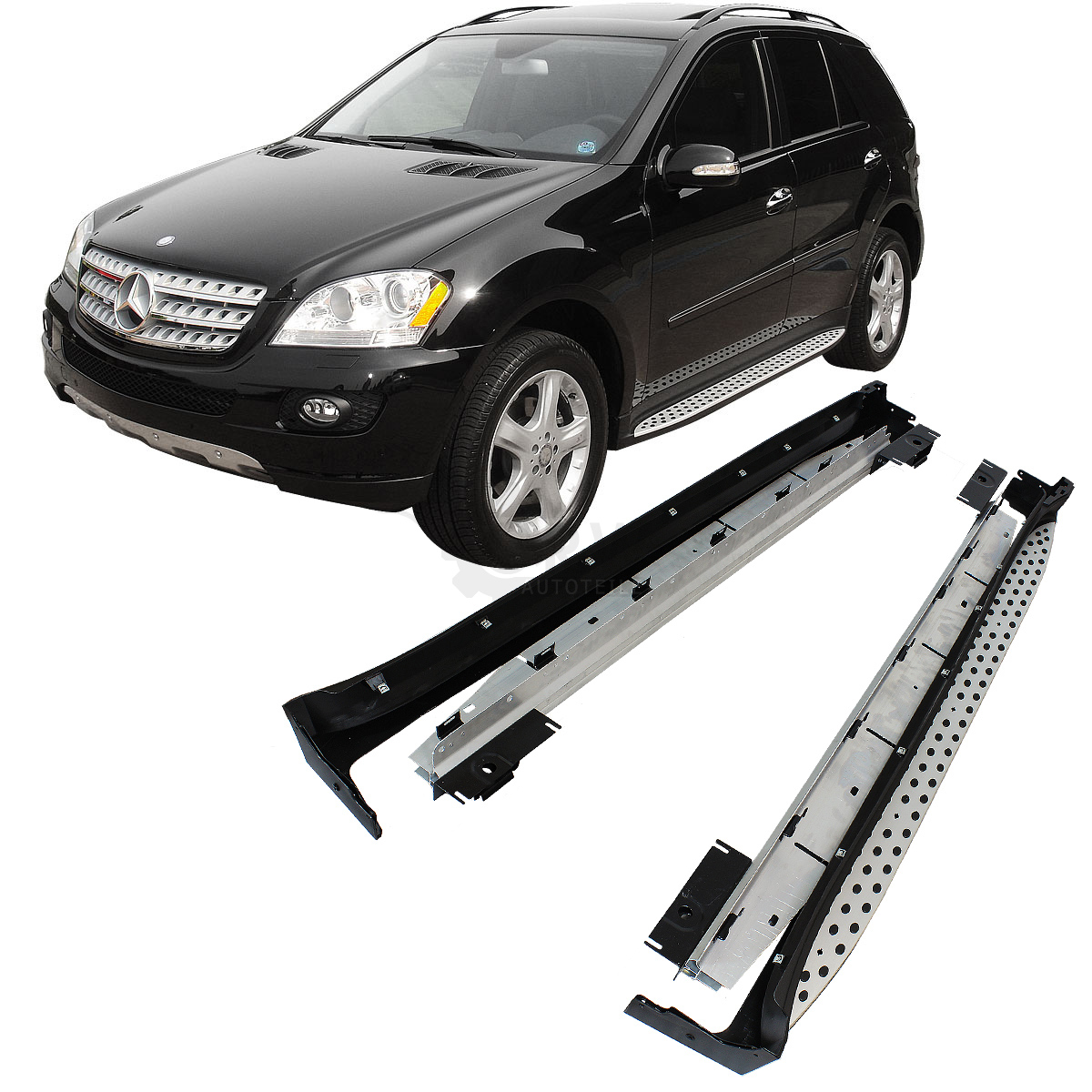 Set Aluminium Trittbretter Schweller für Mercedes ML M Klasse W164 Bj. 05-11 Neuteil