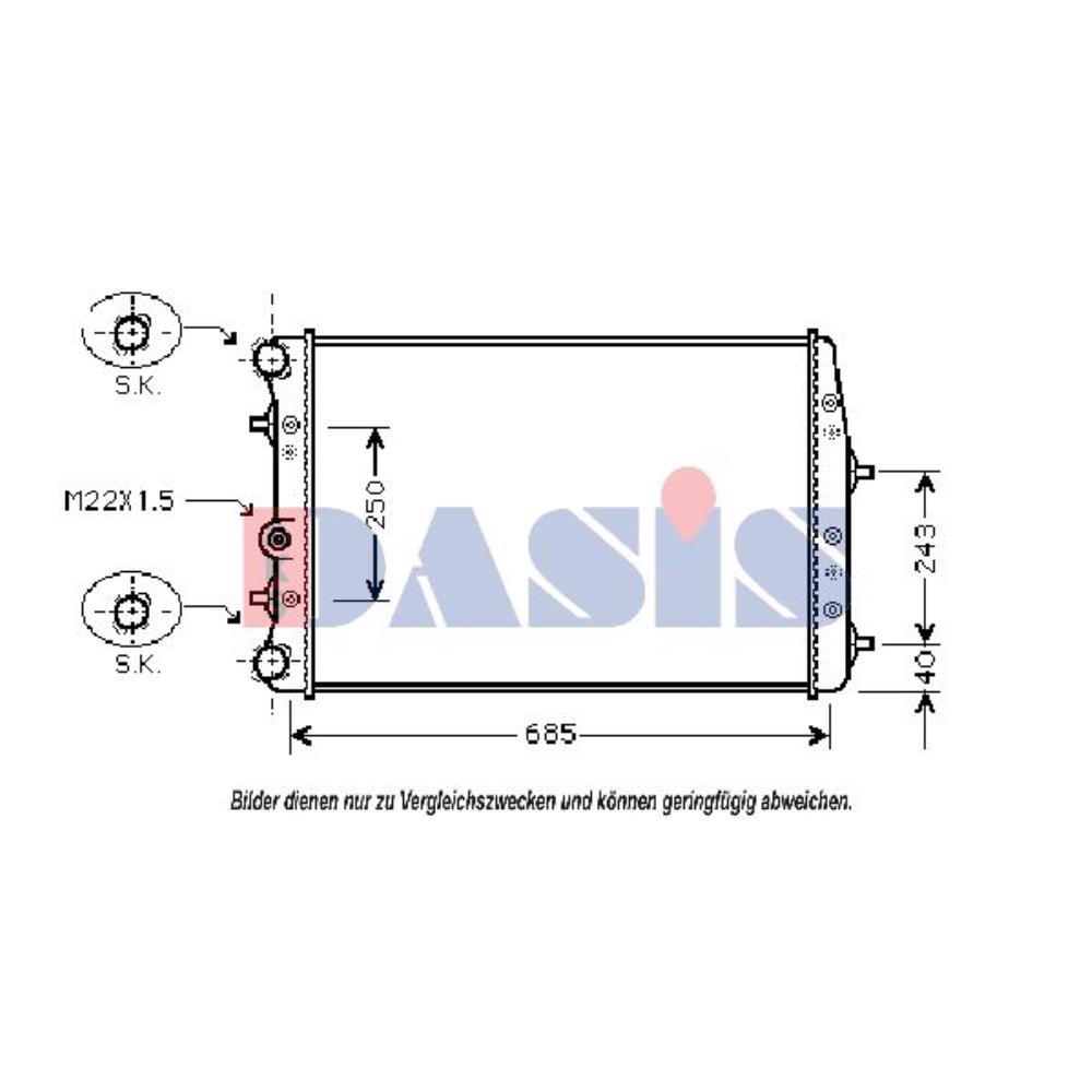Wasserkühler Motorkühler mechanisch gefügt für VW Polo 9N_ 1.2 12V