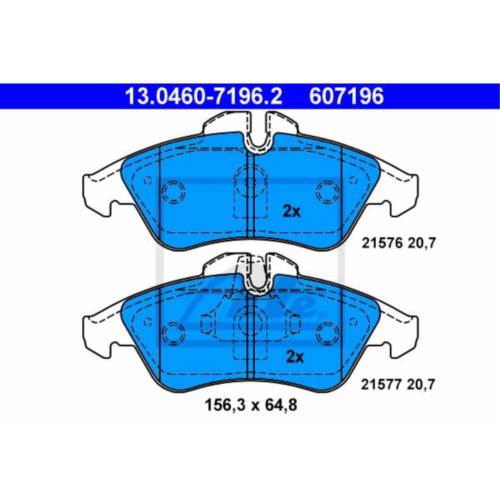 ATE Satz Bremsen Bremsscheiben + Bremsbeläge vorne für Mercedes Sprinter 903
