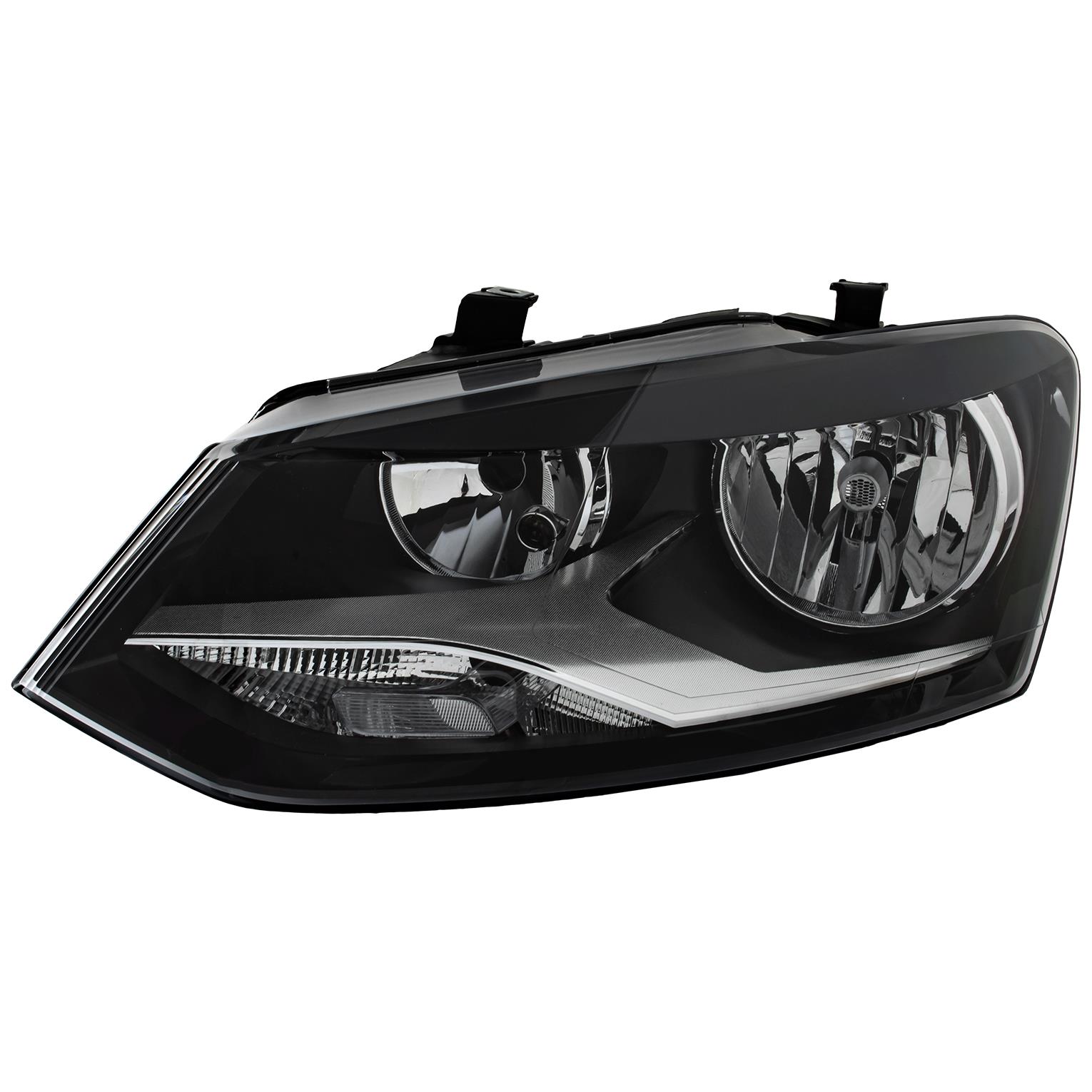 Halogen Scheinwerfer Set für VW Polo 6R_ 06.H7/H7 mit Motor inkl. Lampen 1361011