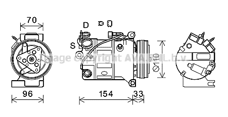 Kompressor Klimaanlage Klimakompressor für Volvo V60 V70 III BW S60 II AS