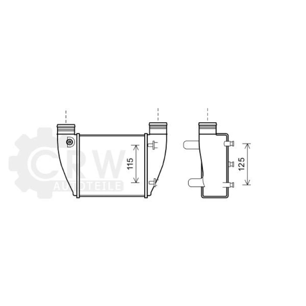 Ladeluftkühler Kühler Ladeluft für Seat Exeo ST 3R5 Audi A4 Avant 8ED B7