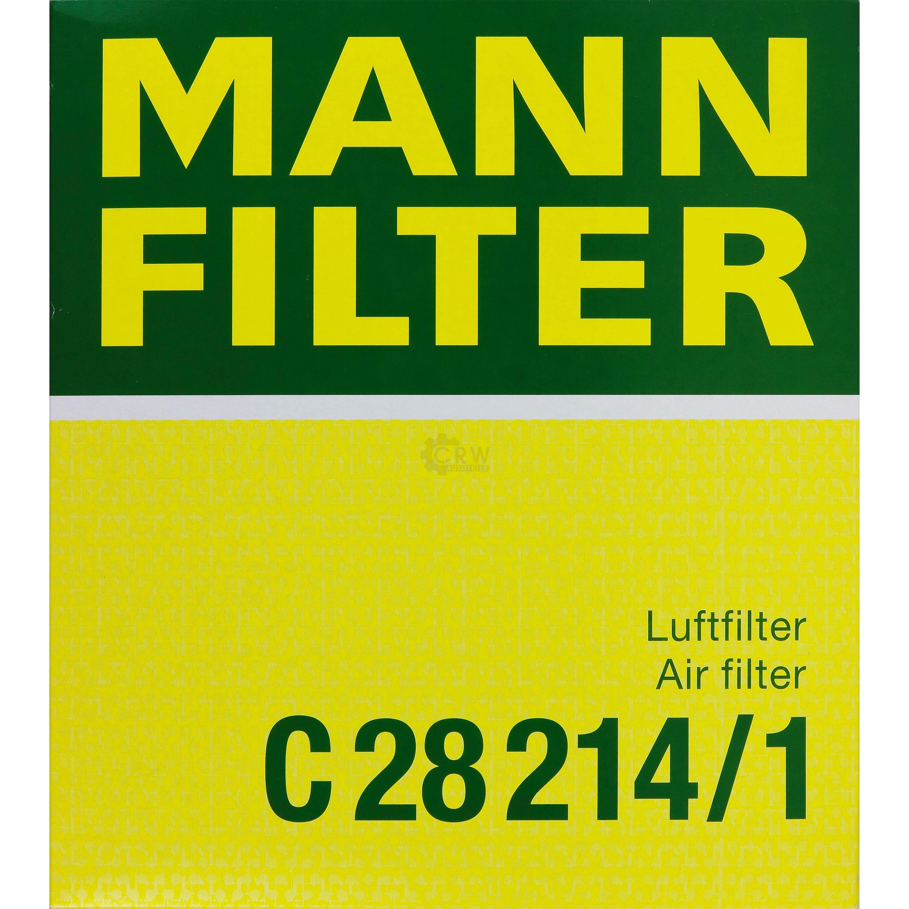 MANN-FILTER Luftfilter für Audi A8 4D2 4D8 4.2 quattro S8 A6 Avant 4A C4 S6