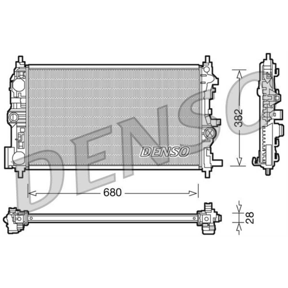 DENSO Kühler Wasserkühler Motorkühler für Opel Astra J Caravan 1.7 CDTi