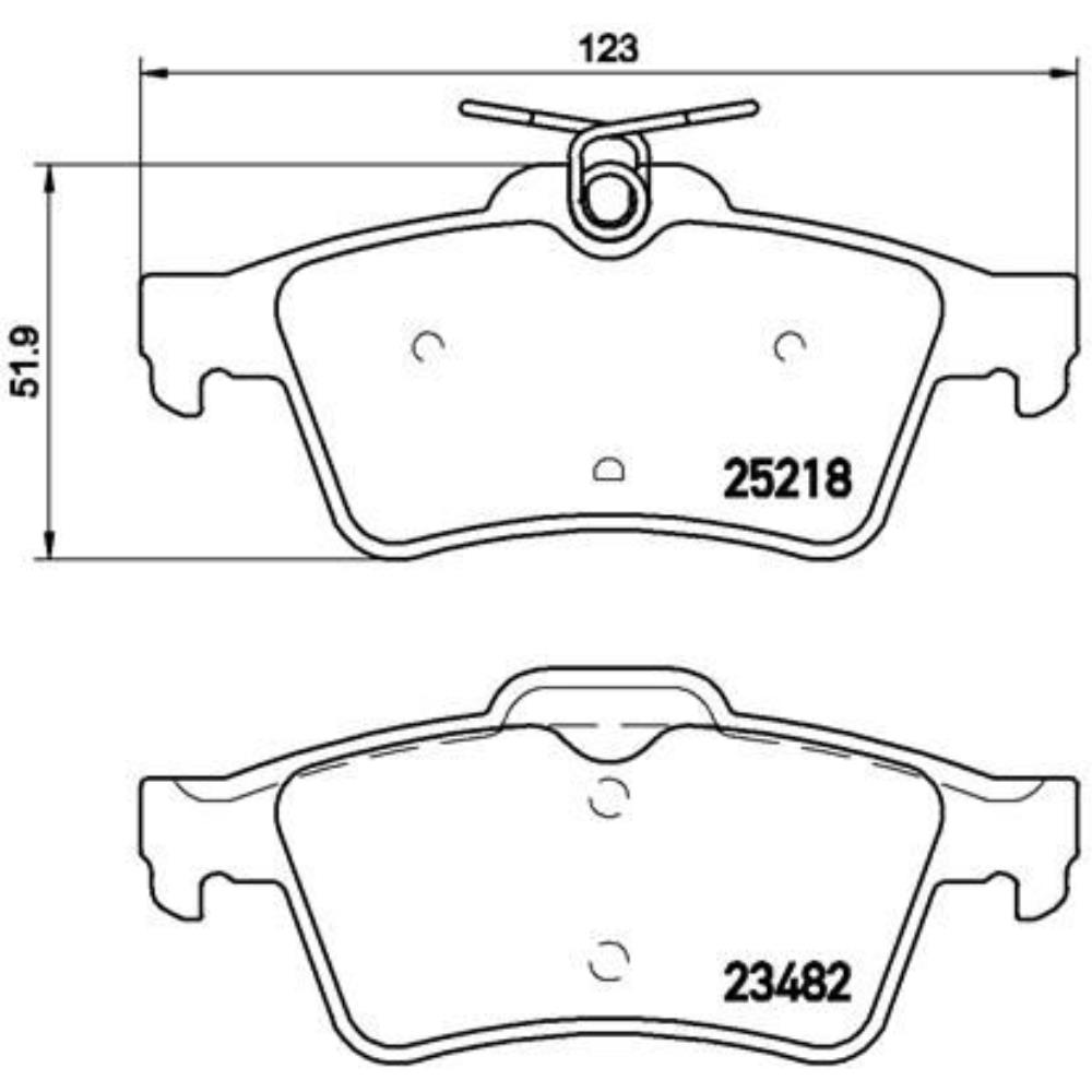 BREMBO Satz Bremsscheiben belüftet hinten + Bremsbeläge für Peugeot 508 SW I