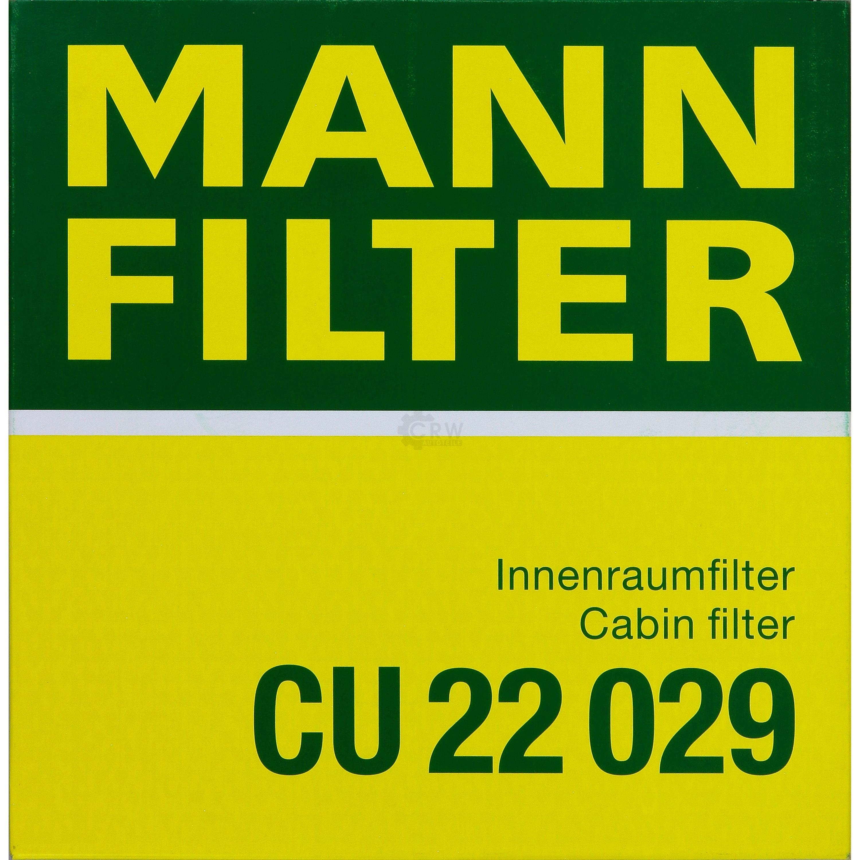 MANN-FILTER CU 22 029 Innenraumluft Pollenfilter Innenraumfilter