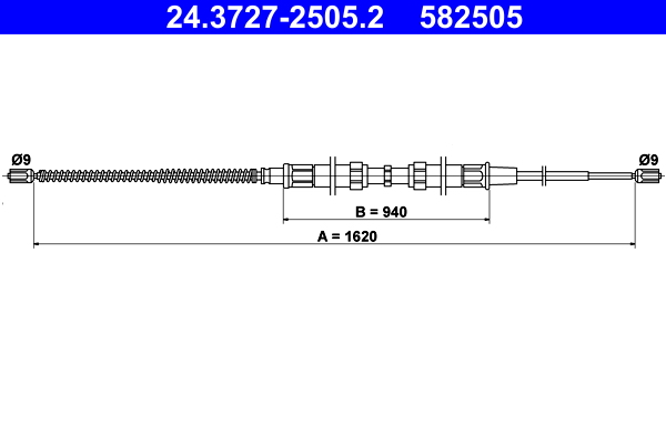 ATE 24.3727-2505.2 Seilzug, Feststellbremse