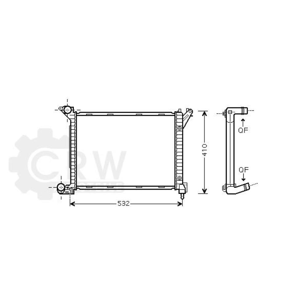 Kühler Motorkühlung Wasserkühler für MINI Mini R50 R53