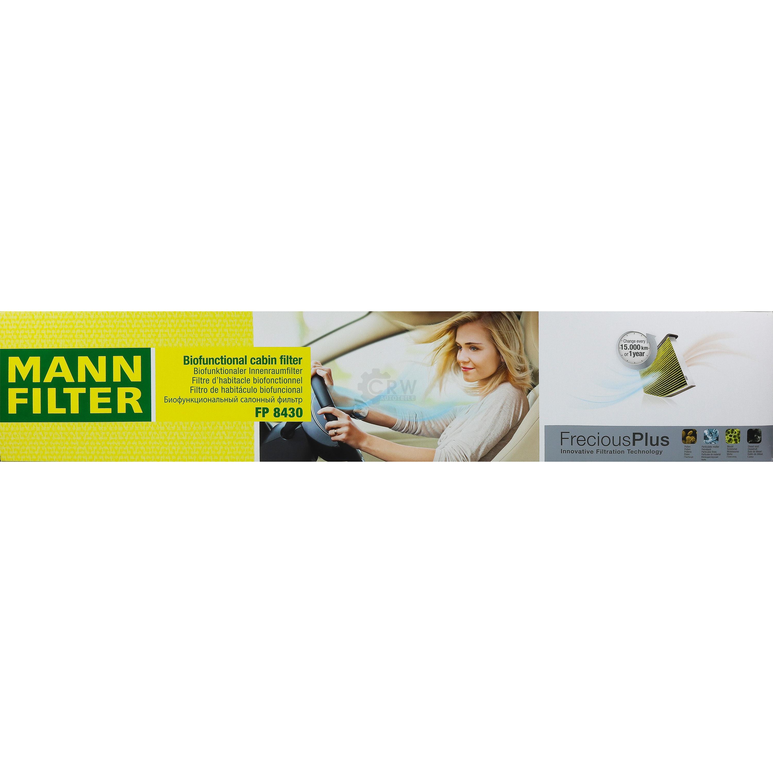 MANN-Filter Innenraumfilter Biofunctional für Allergiker FP 8430