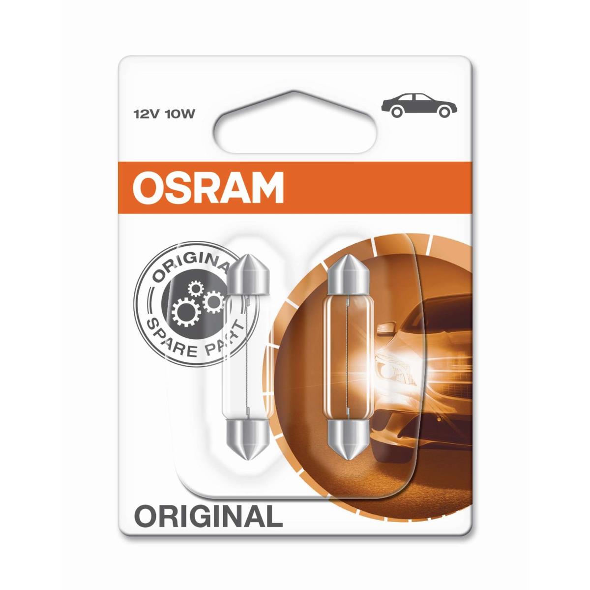 Osram Soffitte 10W 12V Sockel SV85 43 mm Lang Neu Innenbeleuchtung 1325518