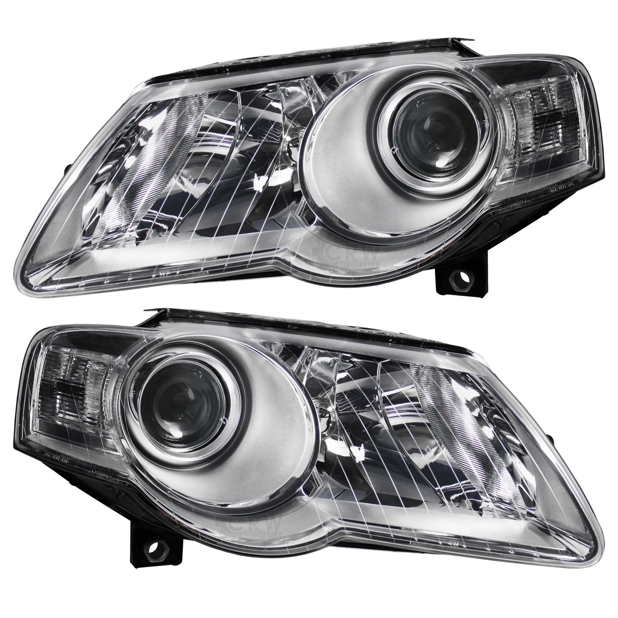 Scheinwerfer Set für VW Passat (3C) 04.05-09.10 Hella-System H7/H7 mit Motor