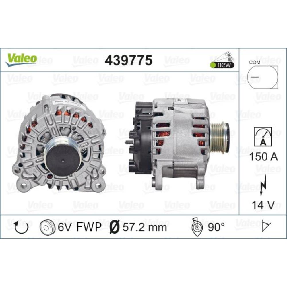 VALEO Generator Lichtmaschine 150A 14V für Audi A5 Sportback Q5 A4 Allroad