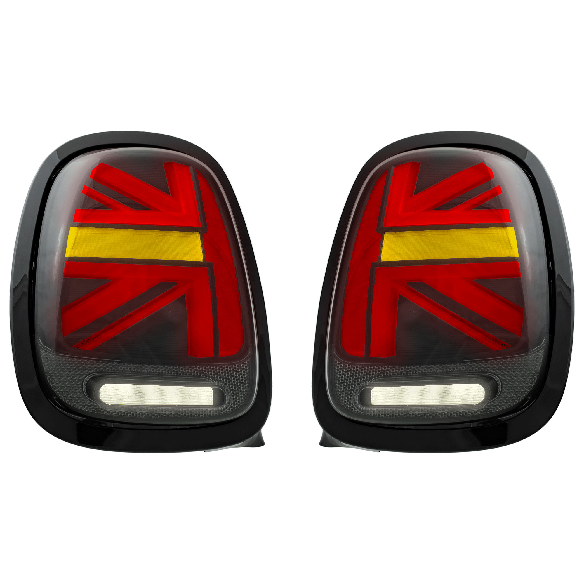 Voll LED Rückleuchten für Mini F55 F56 F57  Bj. 14-21 Klarglas smoke Union Jack