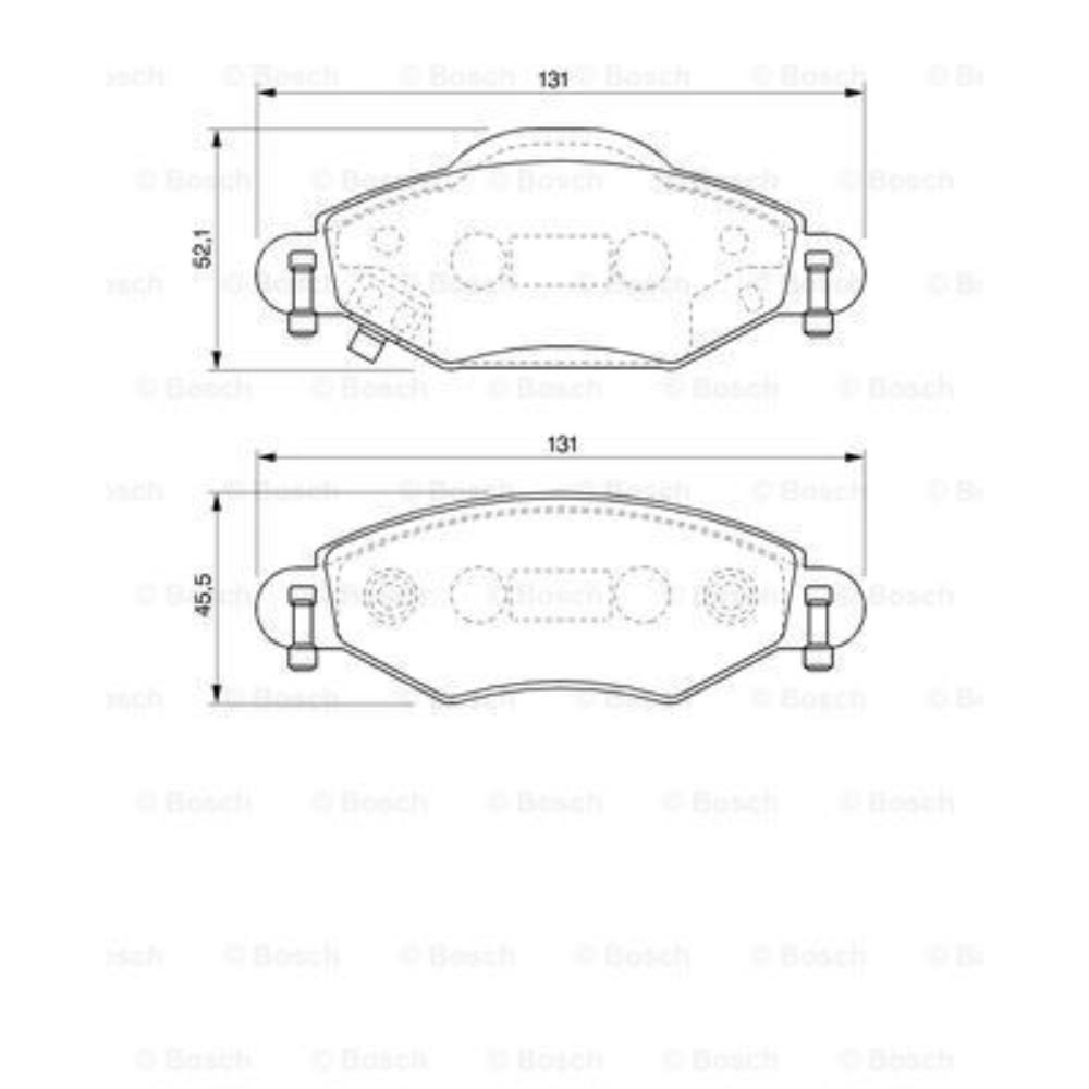 BOSCH Satz Bremsbeläge + Bremsscheiben belüftet vorne für Toyota Yaris P1 
