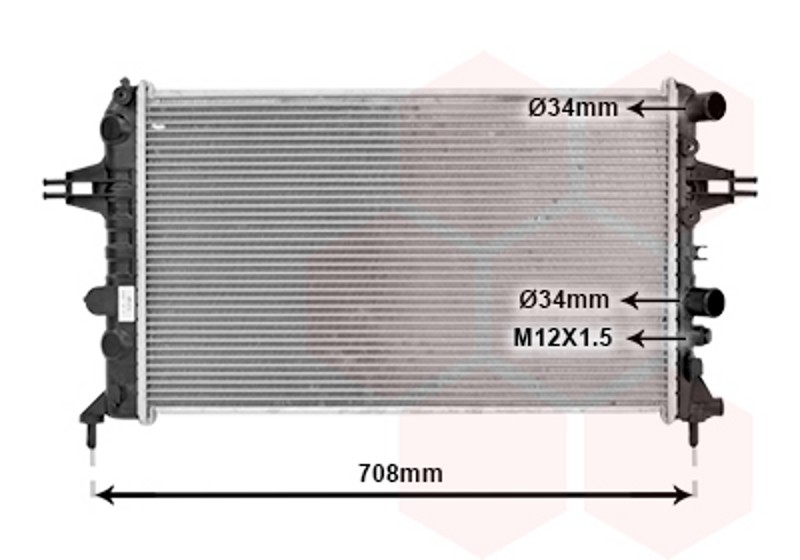 VAN WEZEL Wasserkühler Motorkühler gelötet für Opel Astra G Caravan F35_ 1.6