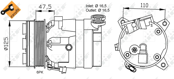 Kompressor Klimaanlage für Opel Omega B Caravan