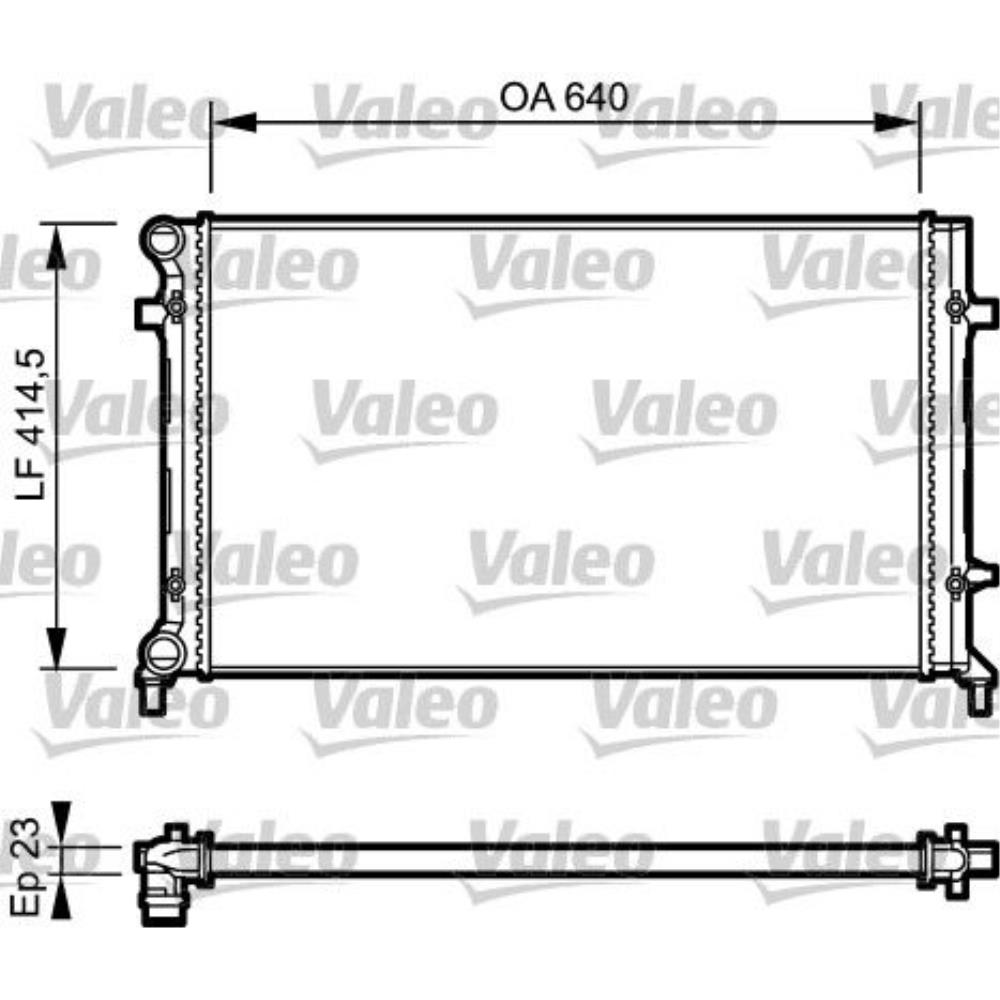 VALEO Wasserkühler Motorkühler Alu für VW Golf VI 5K1 1.4 1.6 1K1 Audi A3