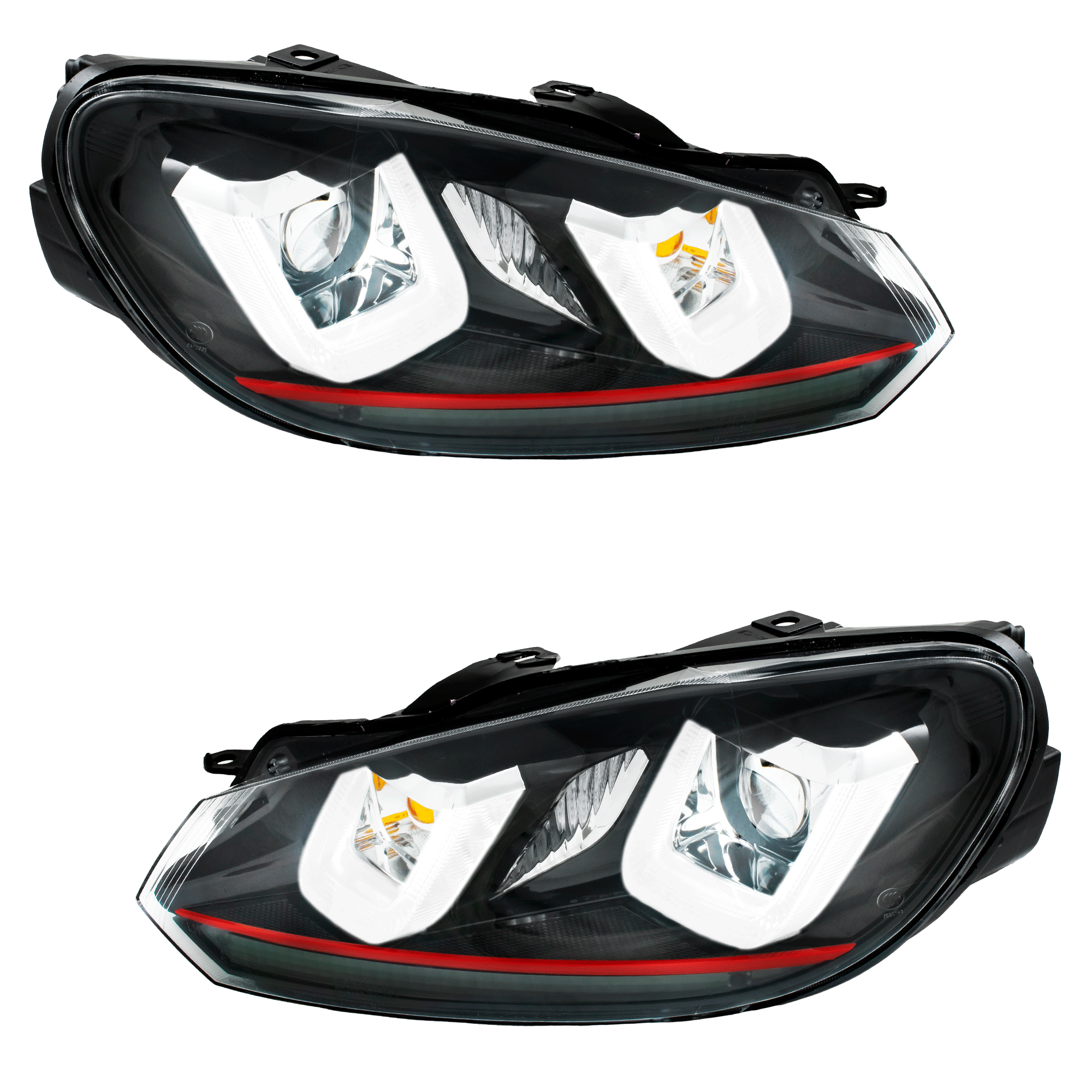 Scheinwerfer Set 3D U LED Tagfahrlicht für VW Golf 6 VI Bj. 08-13