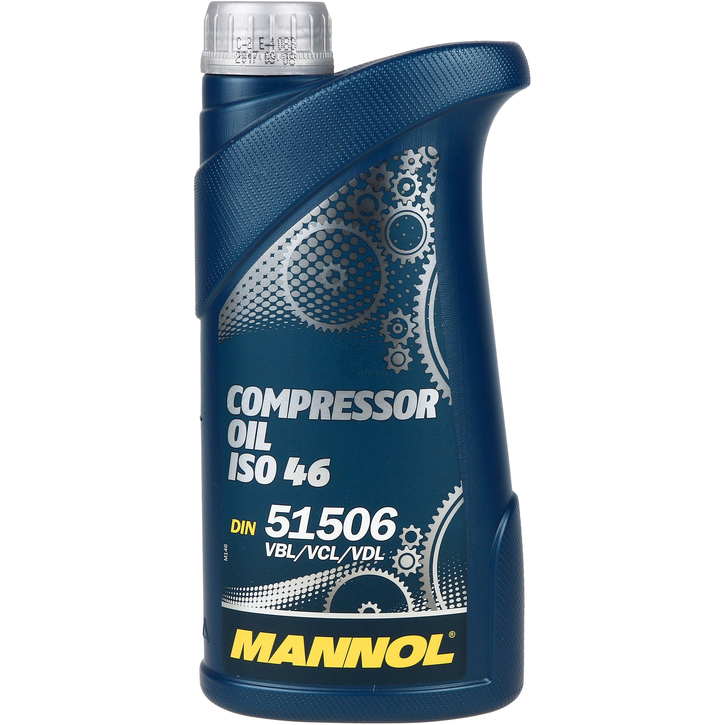1 Liter  MANNOL Kompressoröl Compressor Oil ISO 46