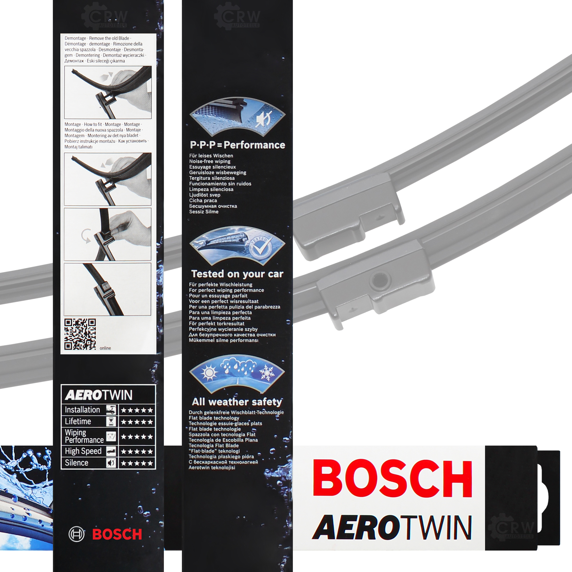 Scheibenwischer Wischblatt 3397118931 550mm/450mm AeroTwin SET BOSCH A931S