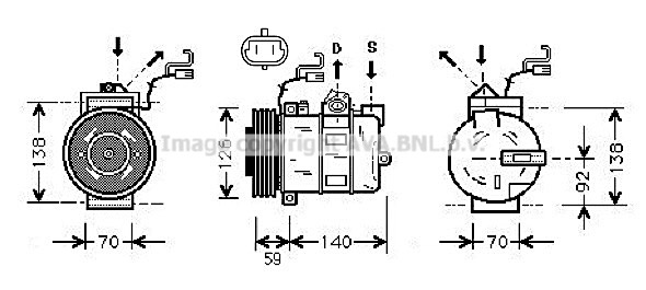 Kompressor Klimaanlage für Opel Vectra B Caravan 31_ CC 38_ Vauxhall