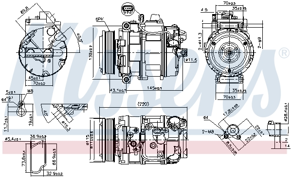 Kompressor Klimaanlage Klimakompressor passend für BMW 3er E90 E93 E92