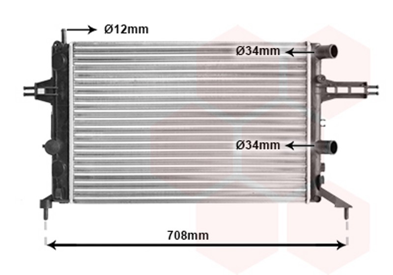 VAN WEZEL Wasserkühler mechanisch gefügt für Opel Astra G CC F48_ F08_