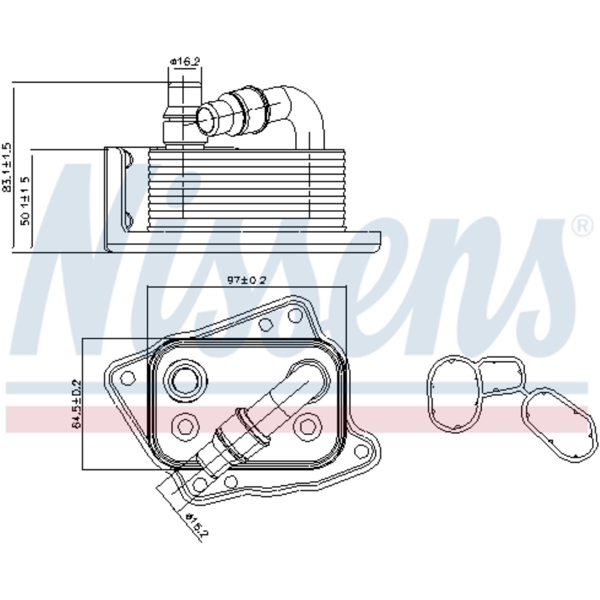 Ölkühler 97 x 65 passend für BMW 3er Compact E46 1er E87 E81