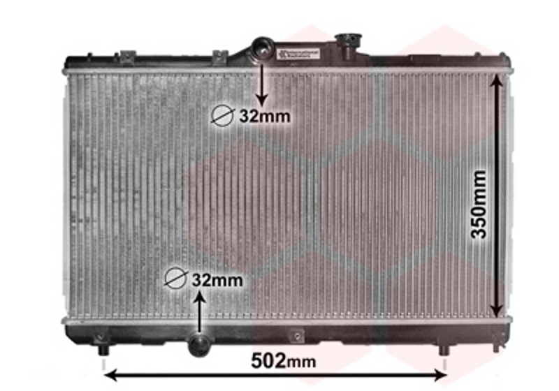 VAN WEZEL Wasserkühler Motorkühler gelötet für Toyota Corolla Compact _E11_ 1.4