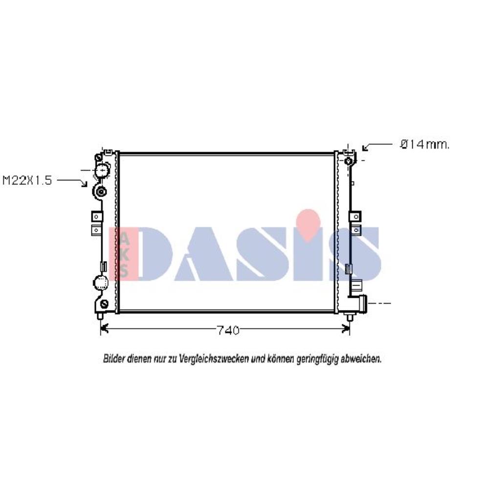 Wasserkühler mechanisch gefügt für Fiat Scudo Combinato 220P