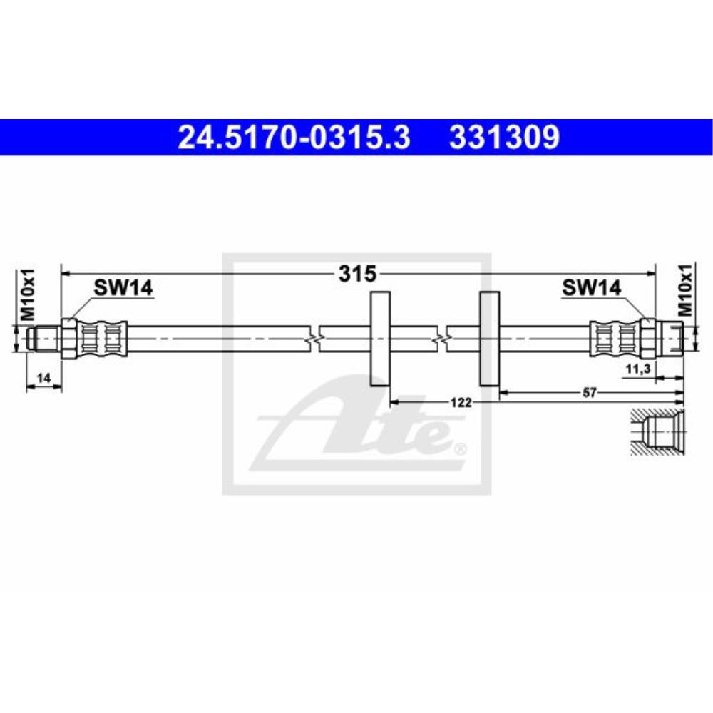 ATE 24.5170-0315.3 Bremsschlauch