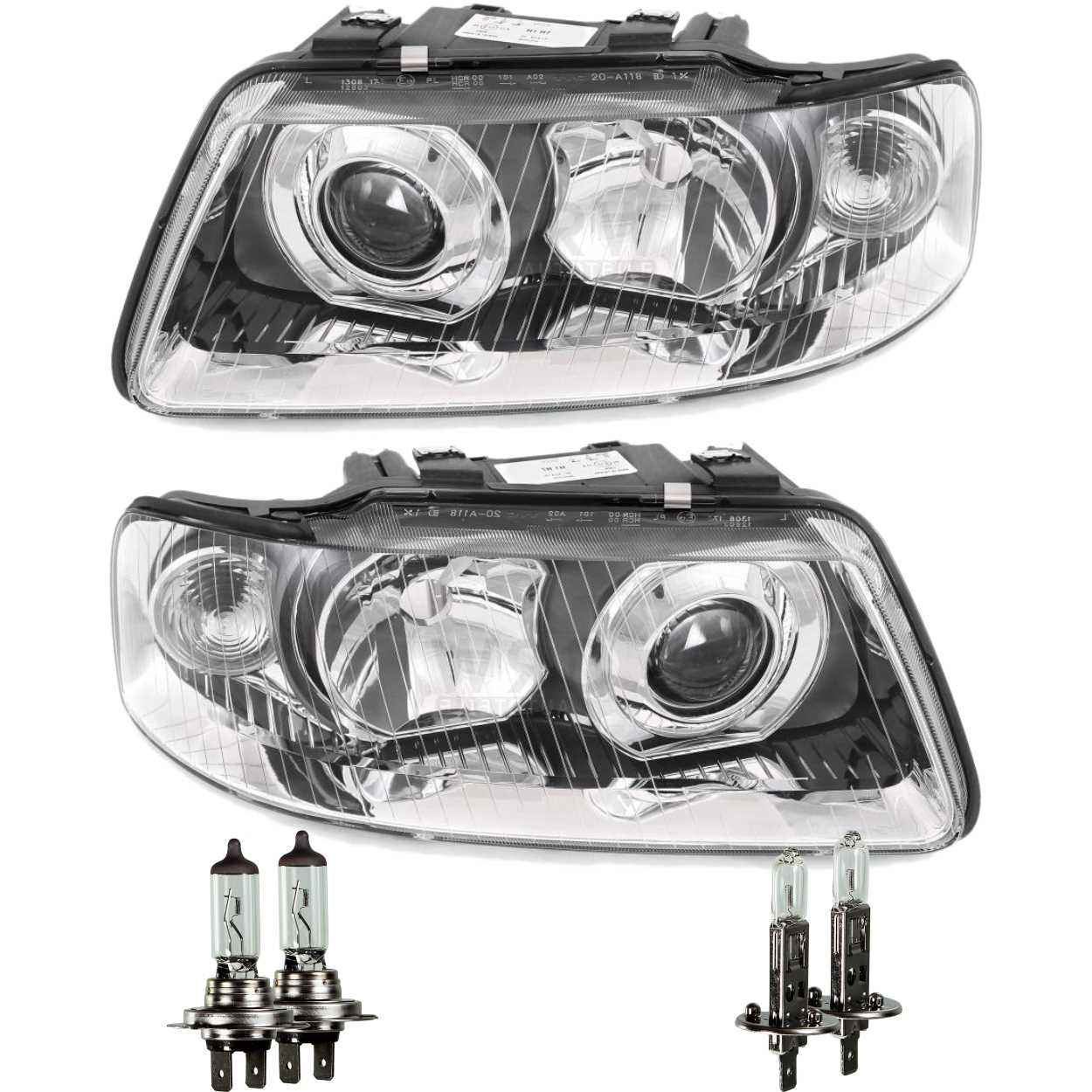 Scheinwerfer Set für Audi A3 8L Bj. 00-03 Facelift mit Blinker H7+H1
