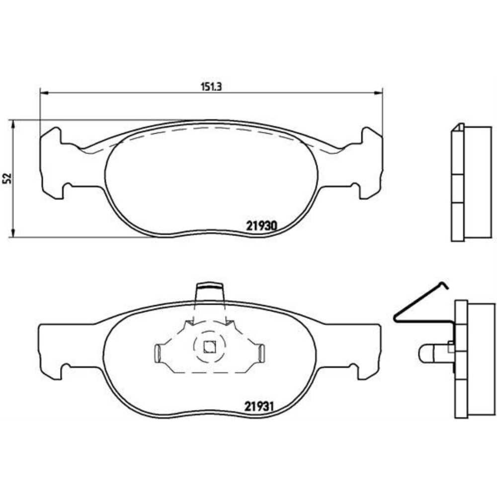 BREMBO Satz Bremsen Bremsscheiben Voll vorne + Bremsbeläge für Fiat Punto 188 
