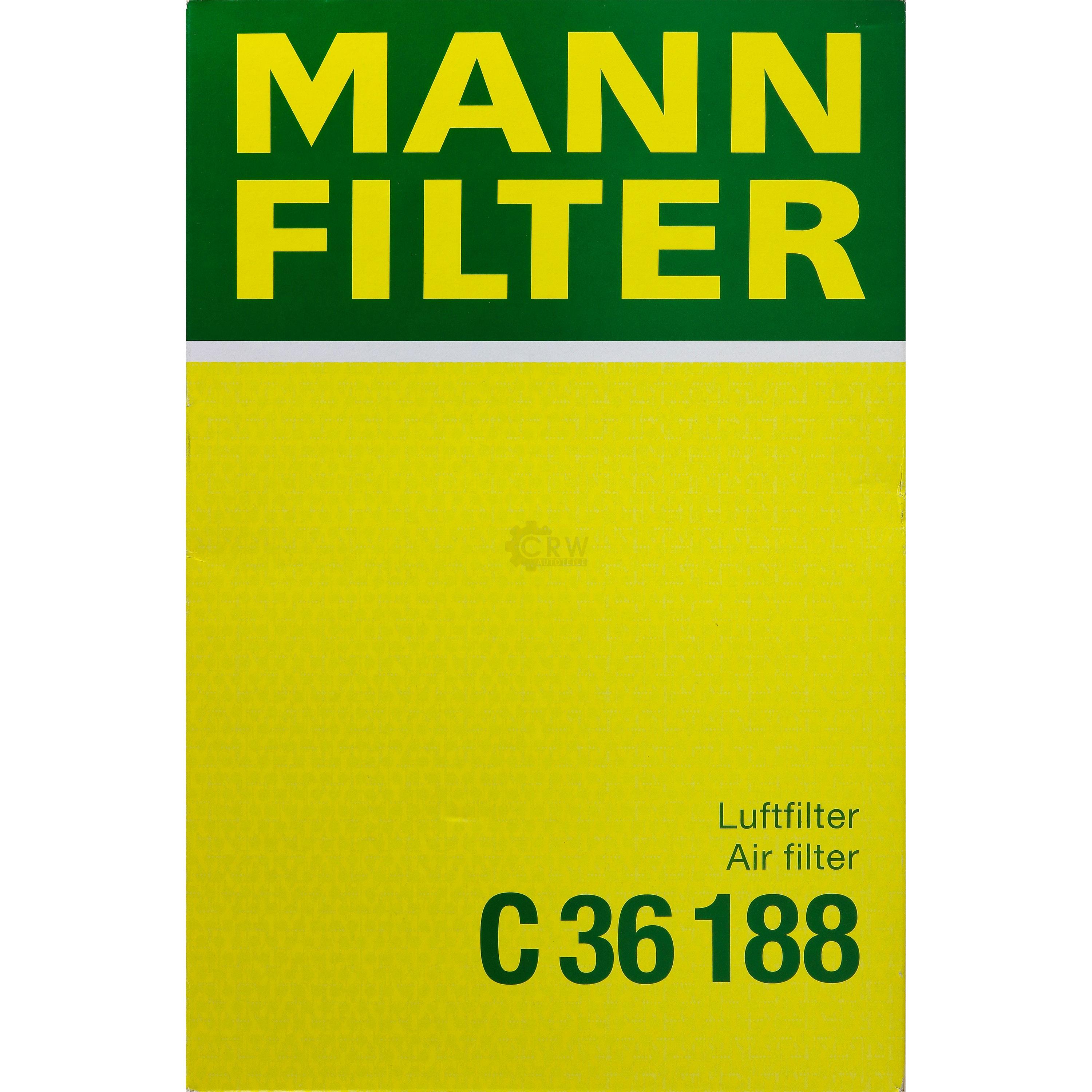 MANN-FILTER Luftfilter für VW Golf V 1K1 3.2 R32 4motion Passat CC 357 3.6 FSI