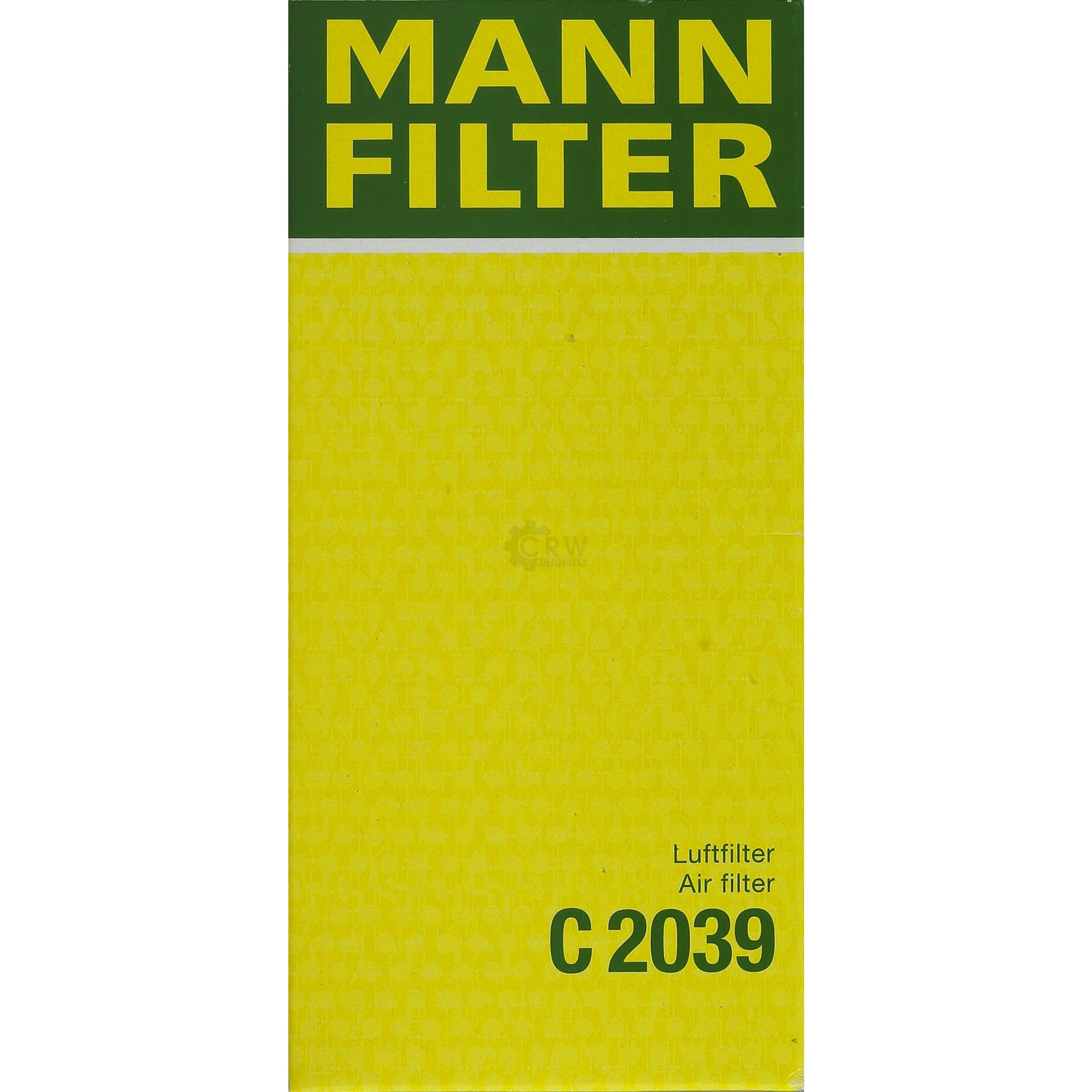 MANN-FILTER Luftfilter für VW Golf II 19E 1G1 1.6 1.8i Cat 155 1.8 17 1.5