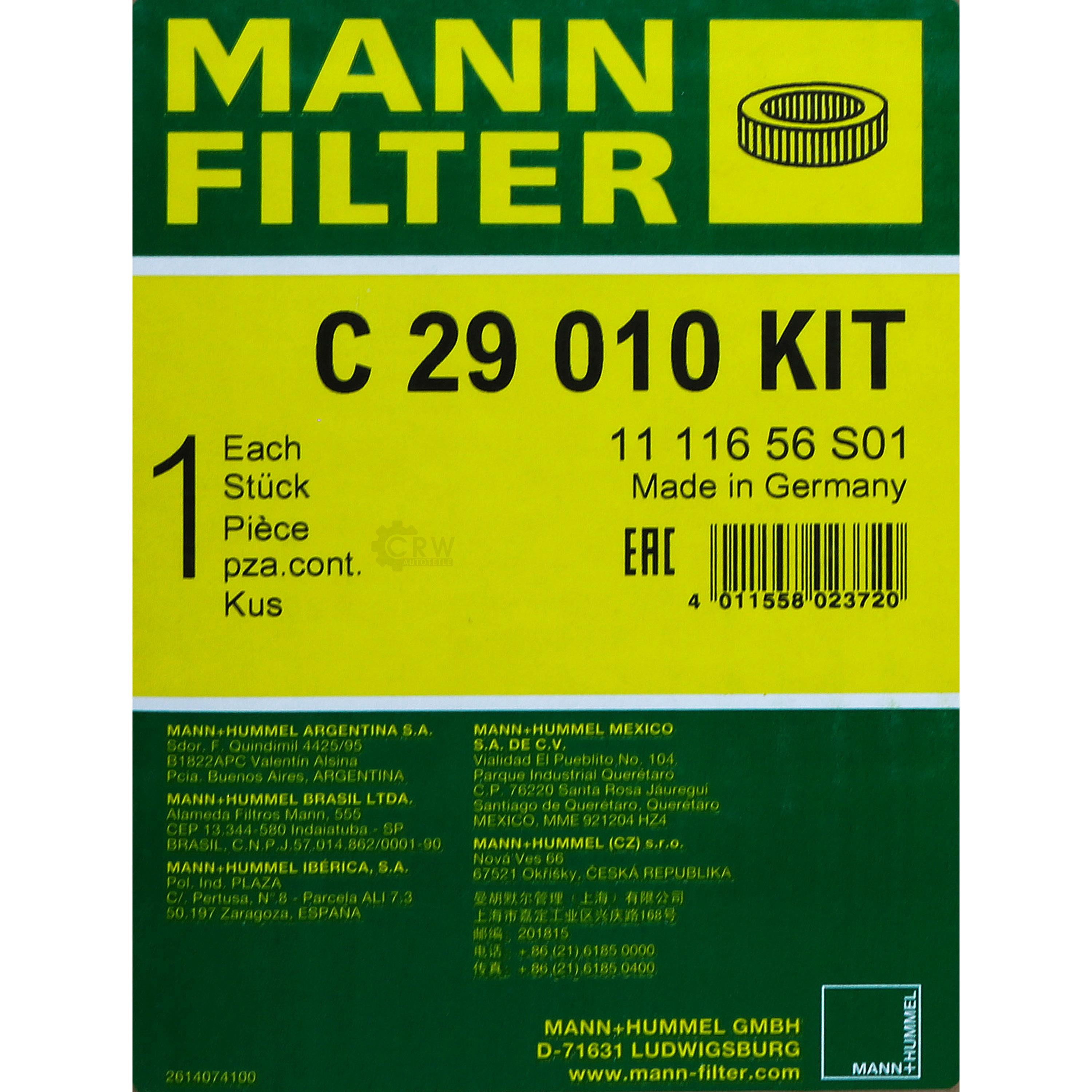 MANN-FILTER Luftfilter C 29 010 KIT