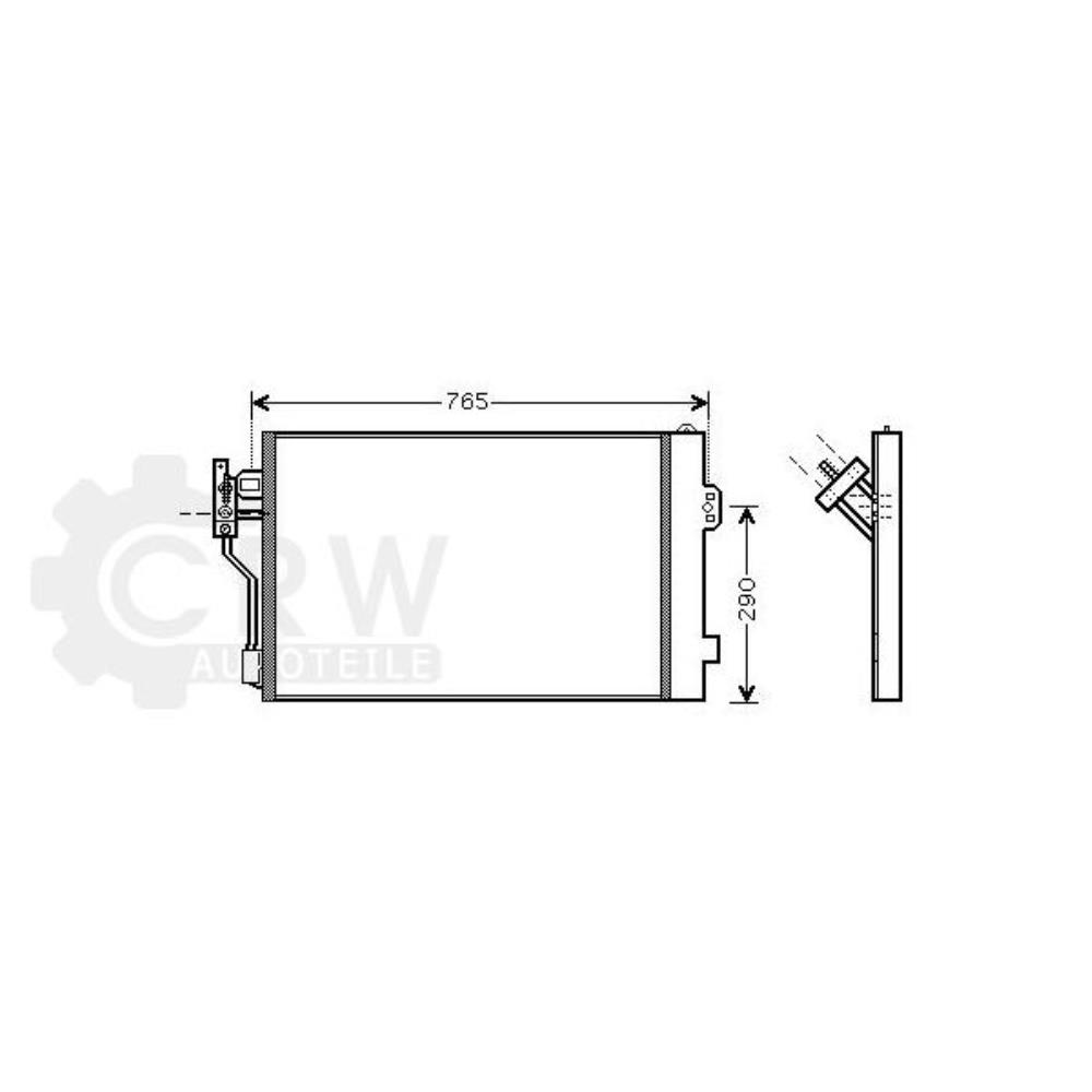 Kondensator Klimaanlage für Mercedes Vito Bus W639 Vito/Mixto Kasten Viano