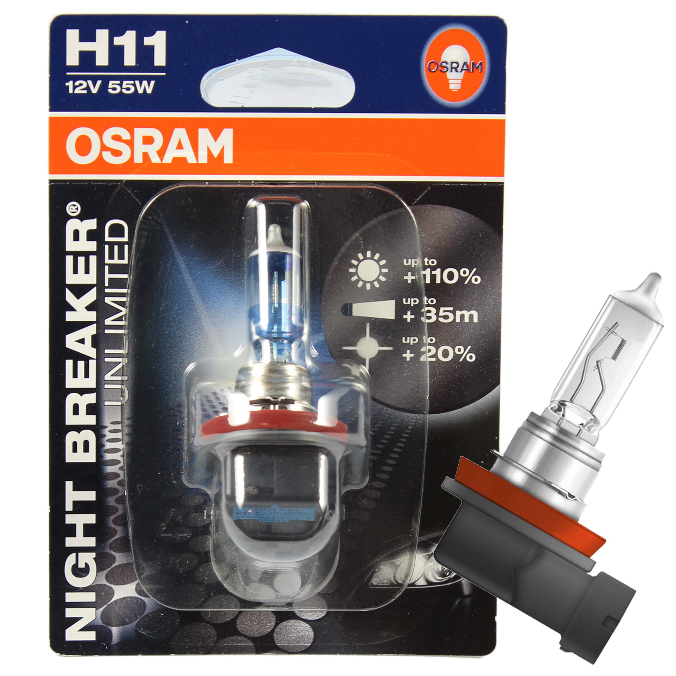 OSRAM Night Breaker UNLIMITED H11 12V 55W Sockel PGj19-2