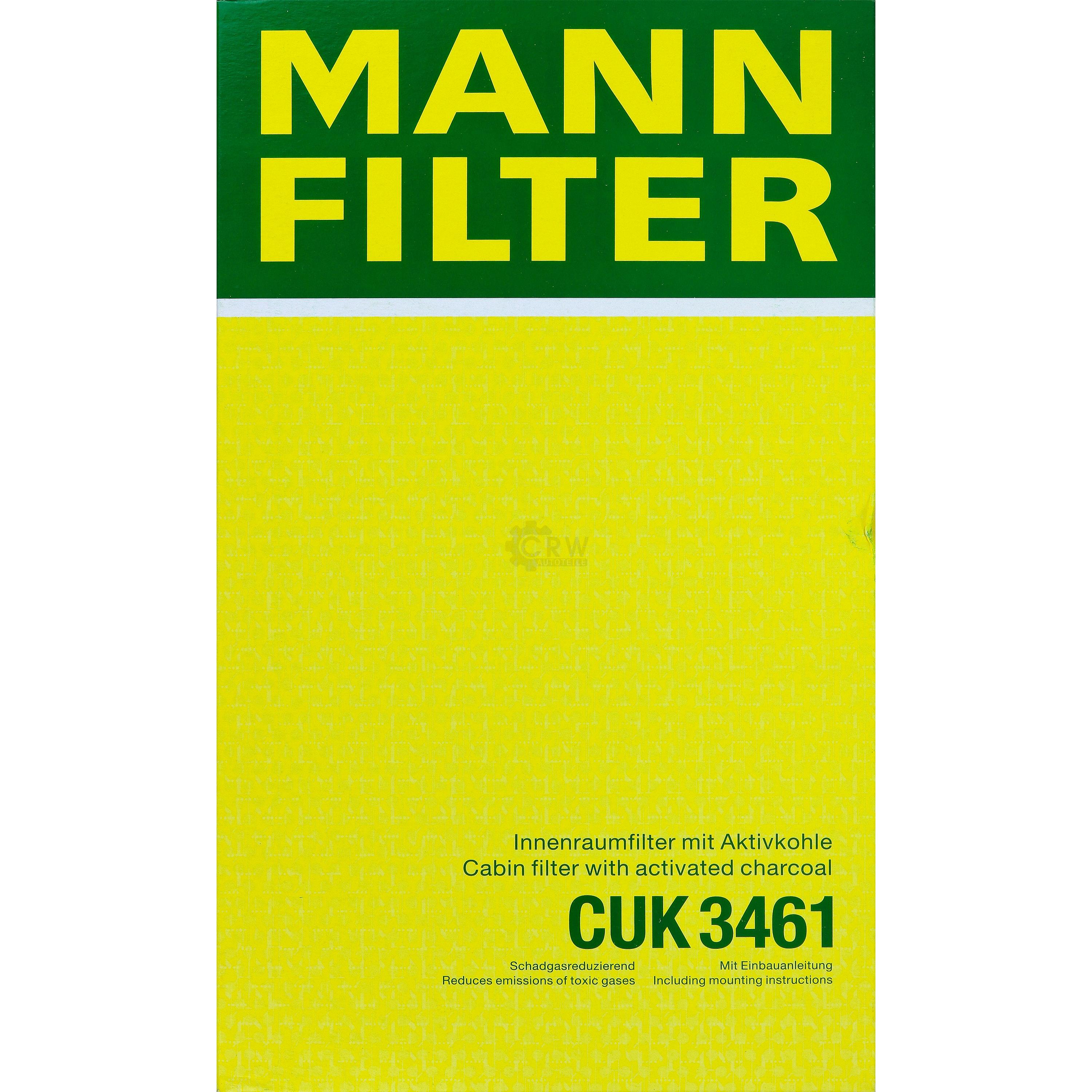 MANN-FILTER Innenraumfilter Pollenfilter Aktivkohle CUK 3461