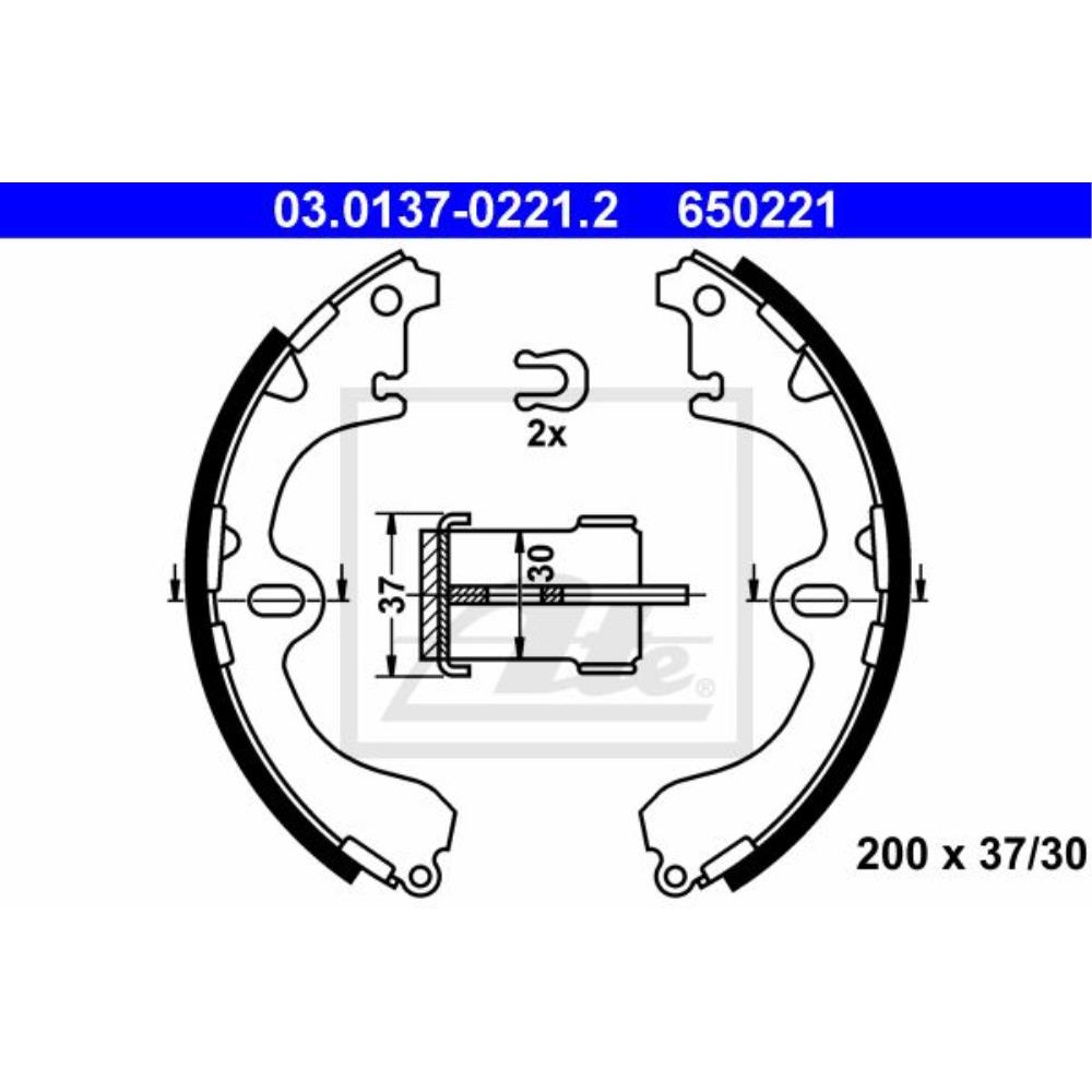 ATE 03.0137-0221.2 Bremsbackensatz