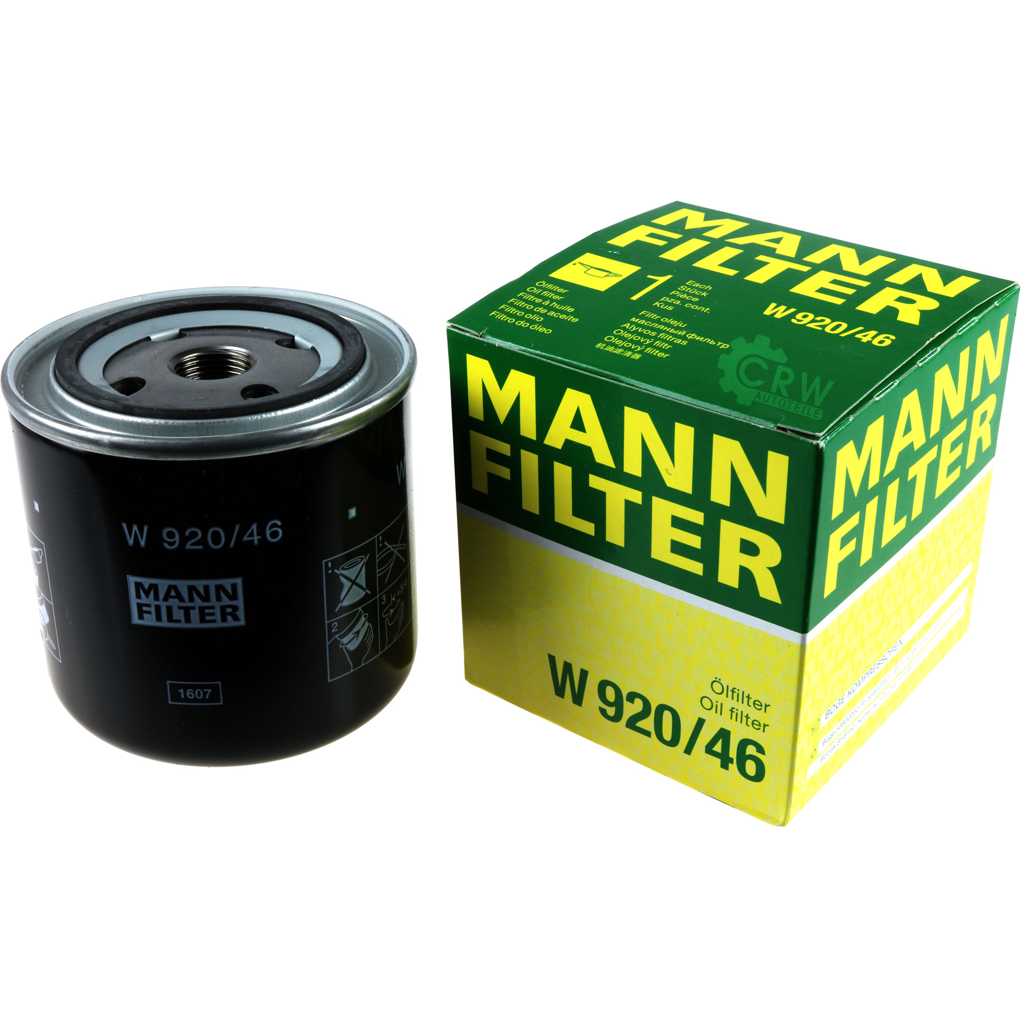 MANN-FILTER Schmieroelwechselfilter W 920/46 Ölfilter Oil Filter