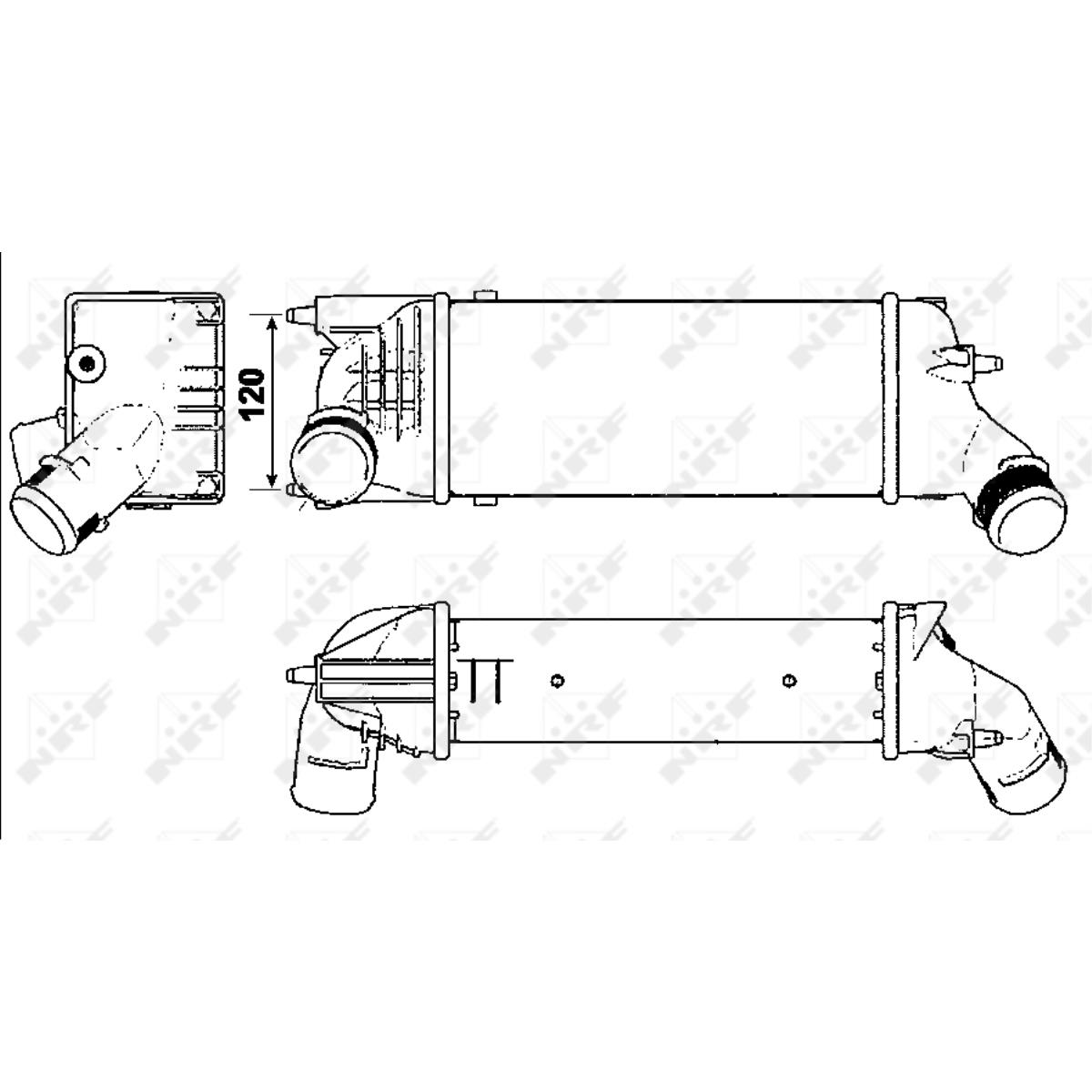 Ladeluftkühler passend für Peugeot 407 SW 6E_ 6D_ 6C_ Citroën C5 II RC_