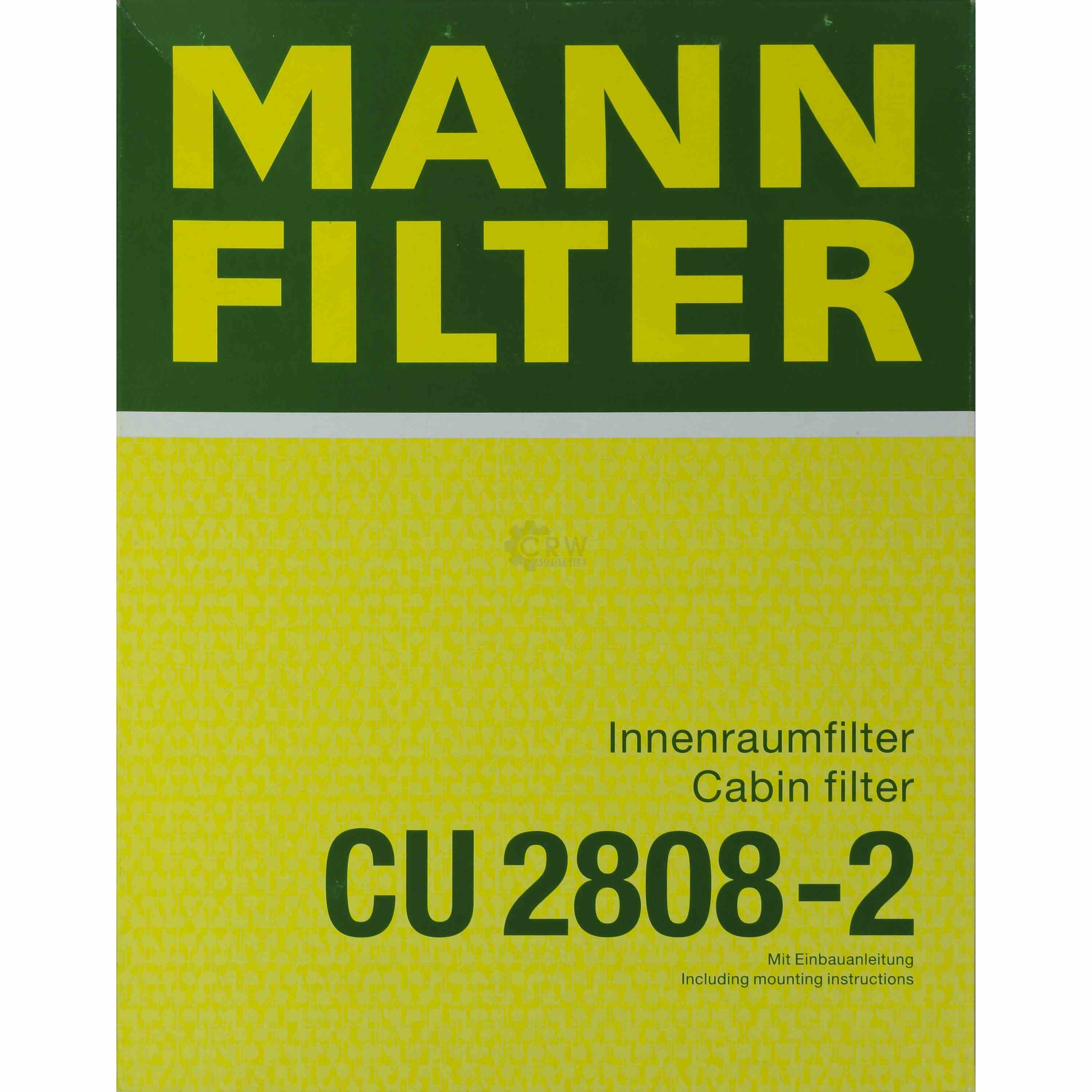 MANN-FILTER Innenraumfilter Pollenfilter CU 2808-2